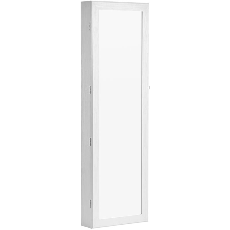 foto del prodotto songmics portagioie chiudibile a chiave per porte con specchio h120 cm