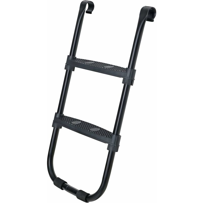 foto del prodotto songmics scaletta per trampolino antiscivolo, altezza di 90 cm, scala con gradini ampi e telaio metallico, nero