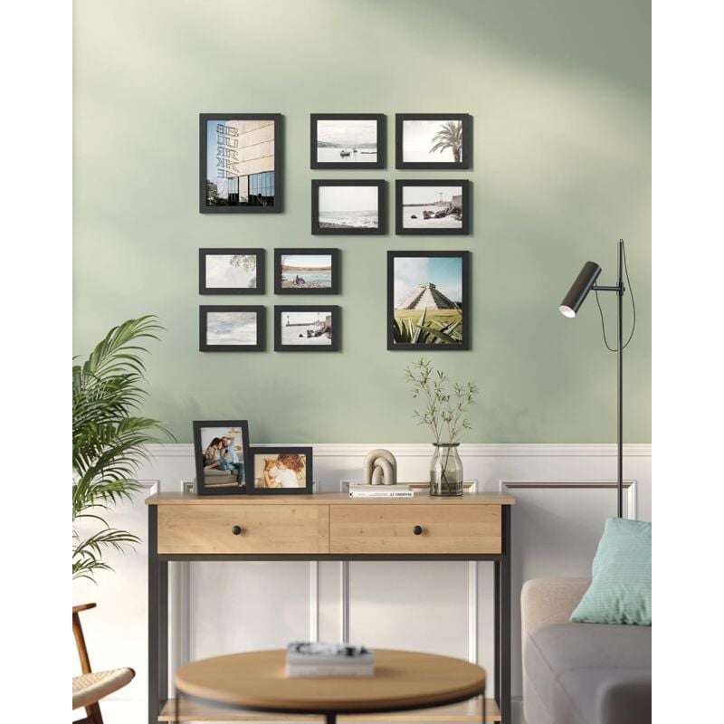 foto del prodotto songmics set di 10 cornici per foto, due di 20 x 25 cm 8 x 10 pollici , quattro di 13 x 18 cm 5 x 7 pollici , quattro di 10 x 15 cm 4 x 6