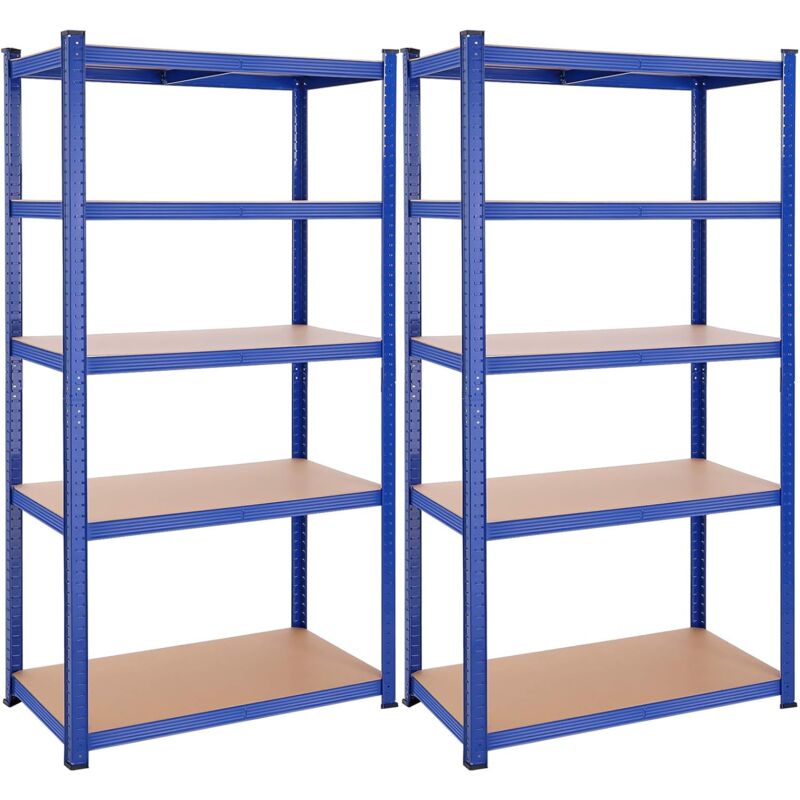 foto del prodotto songmics set di 2 scaffalatura a 5 ripiani, 200 x 100 x 50 cm, capacit di carico di 600 kg 120 kg per ogni ripiano , scaffale resistente da