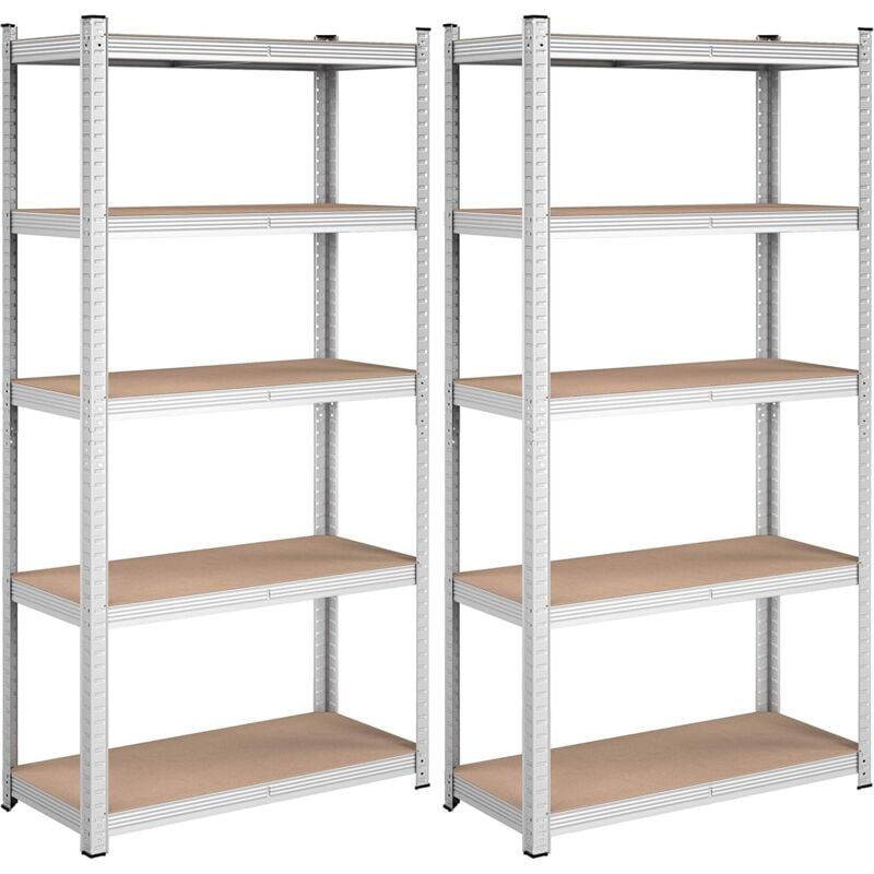 foto del prodotto songmics set di 2 scaffalature a 5 ripiani, 180 x 90 x 40 cm, capacit di carico di 875 kg 175 kg per ogni ripiano , ripiani regolabili per