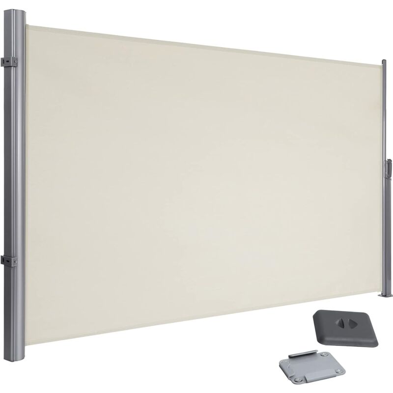 foto del prodotto songmics tenda laterale 180 x 300cm, per balcone e terrazzo, certificata da t v s d gs, con montaggio a pavimento, protezione privacy, parasole,