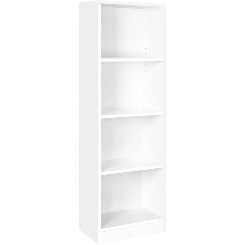 foto del prodotto songmics vasagle libreria a 4 ripiani regolabili, scaffale per bambini, portaoggetti, organizzatore per studio, ufficio, 40 x 24 x 121,5 cm, bianco