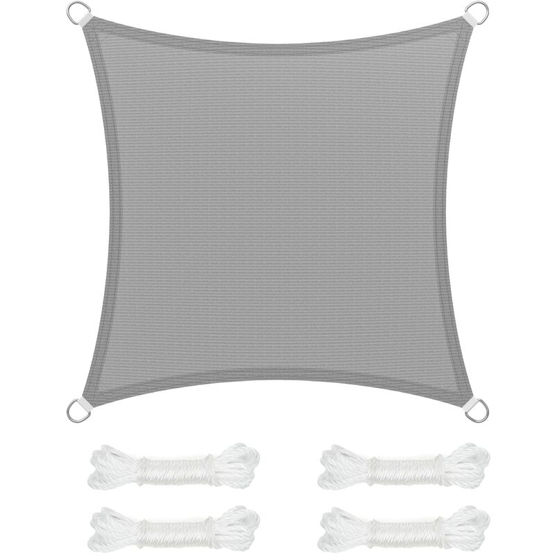 foto del prodotto songmics vela parasole 2 x 2 m, tenda da sole in tessuto hdpe, permeabile all aria e all acqua, per terrazza, giardino, balcone, campeggio,