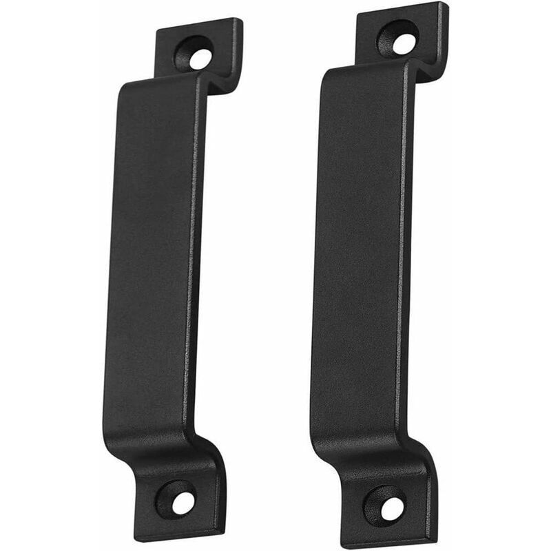 immagine 0 del prodotto soniatkia maniglia per porta scorrevole in acciaio nero massiccio, maniglia per porta scorrevole in acciaio nero o inossidabile, viti incluse