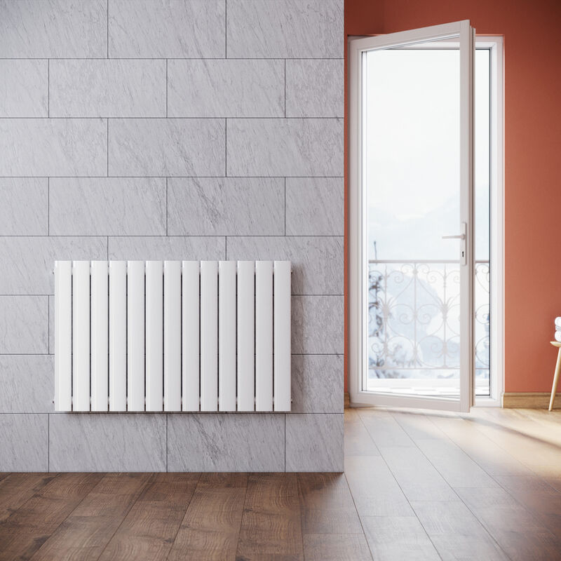 foto del prodotto sonni design radiatore 630x1001mm singolo strato bagno soggiorno ingresso laterale bianco pannello piatto bagno radiatore radiatore