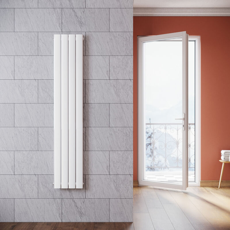 foto del prodotto sonni design radiatore a pannello piatto 1600 x 308 mm bianco radiatore da bagno radiatore a doppio strato radiatore verticale a pannello
