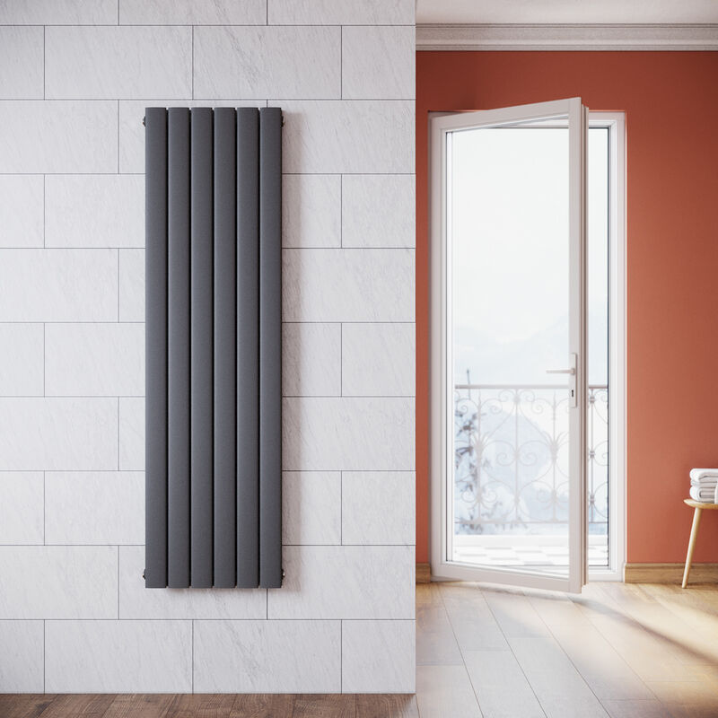 foto del prodotto sonni design radiatore a pannello piatto 1600 x 462 mm antracit radiatore da bagno radiatore a doppio strato radiatore a pannello verticale