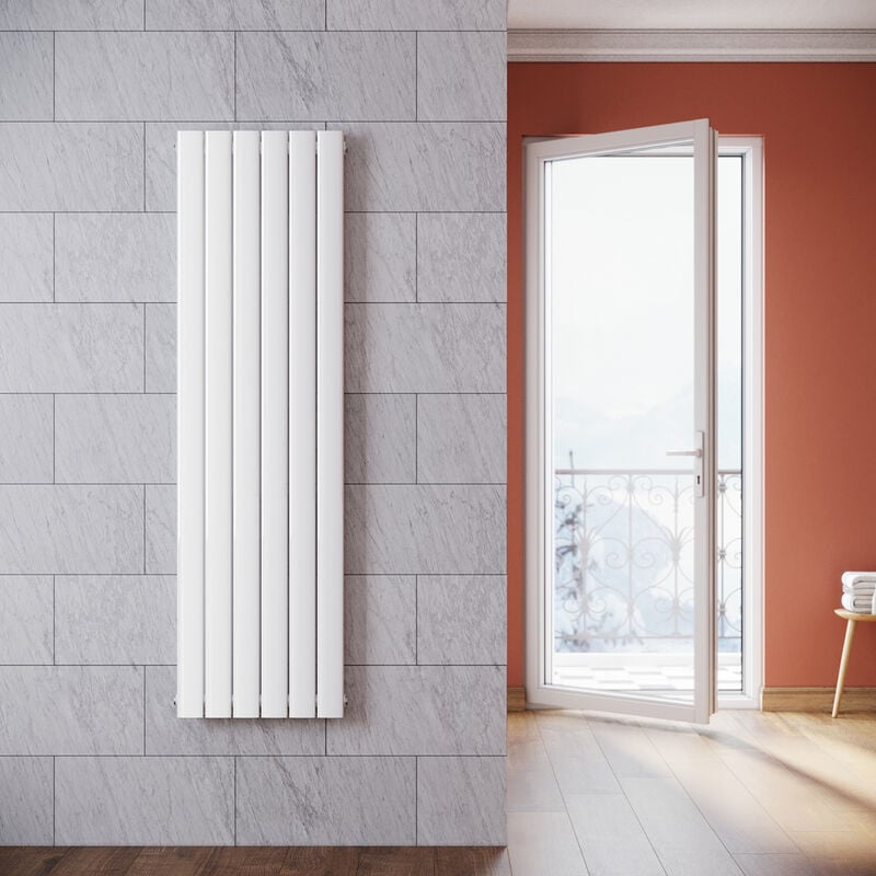foto del prodotto sonni design radiatore a pannello piatto 1600 x 462 mm bianco radiatore da bagno radiatore a doppio strato radiatore a pannello verticale