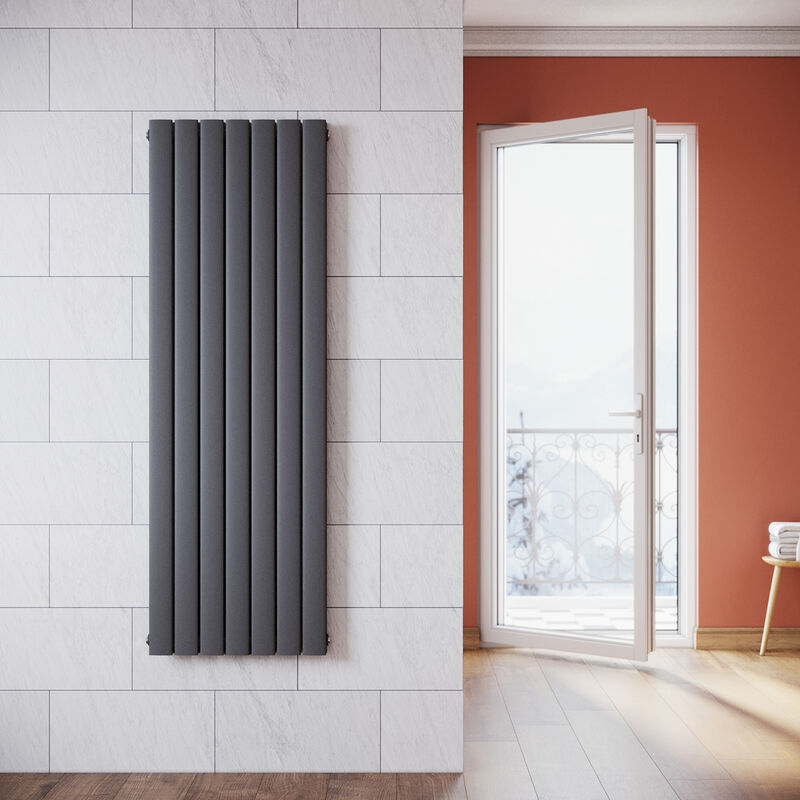 foto del prodotto sonni design radiatore a pannello piatto 1600 x 539 mm antracit radiatore da bagno radiatore a doppio strato radiatore a pannello verticale