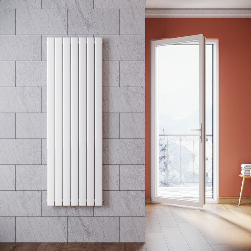 foto del prodotto sonni design radiatore a pannello piatto 1600x539mm radiatore a pannello bianco collegamento centrale verticale doppio strato