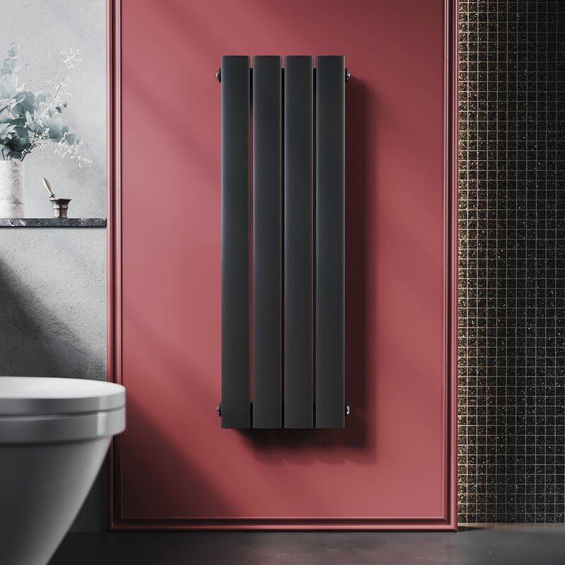 foto del prodotto sonni design radiatore a pannello piccolo radiatore a pannello verticale per wc antracite, 900x311 mm, 312 watt