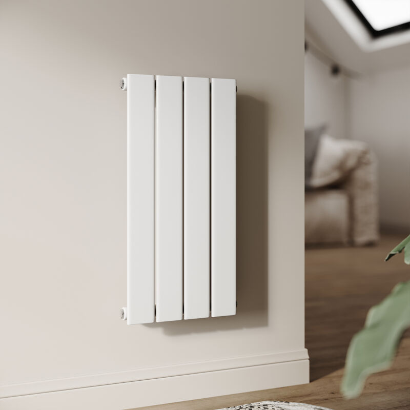 foto del prodotto sonni design radiatore a pannello piccolo radiatore a pannello verticale per wc bianco, 600x311 mm, 222 watt