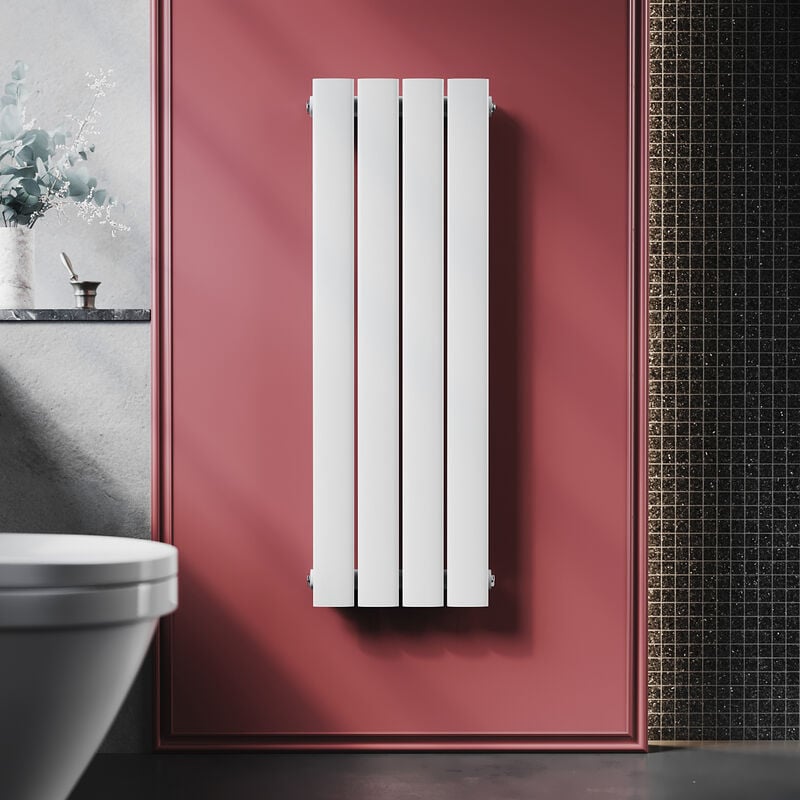 foto del prodotto sonni design radiatore a pannello piccolo radiatore a pannello verticale per wc bianco, 900x311 mm, 312 watt
