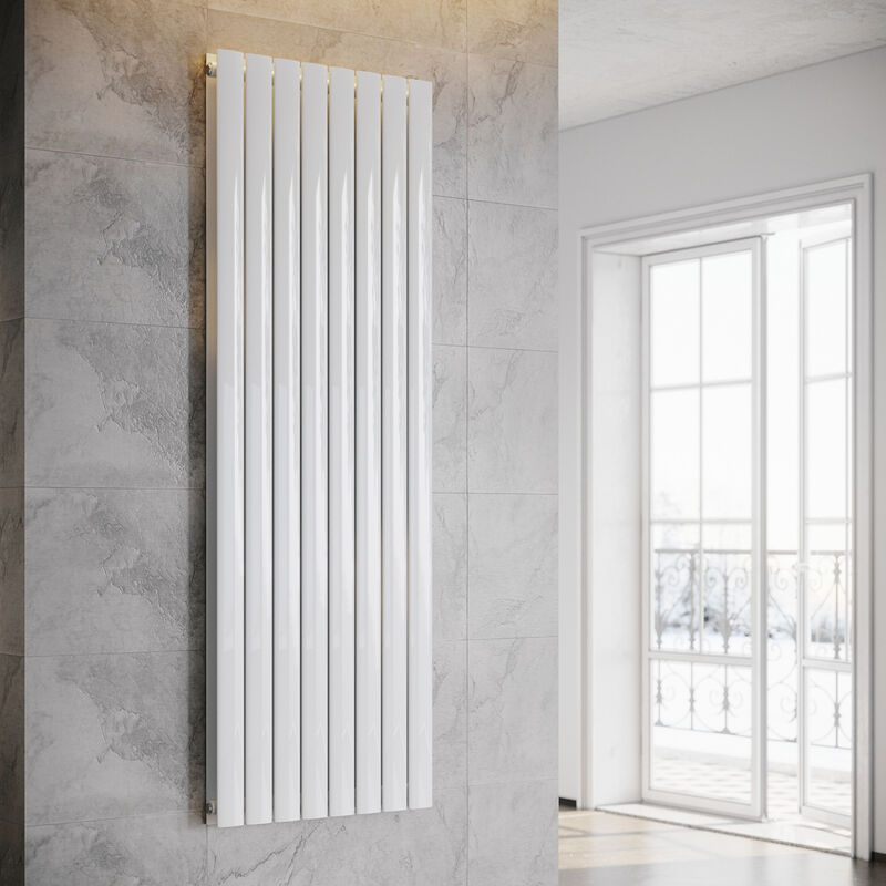 foto del prodotto sonni radiatore a pannello verticale 1800 x 616 mm doppio strato bianco attacco centrale radiatore da bagno radiatore design verticale radiatore