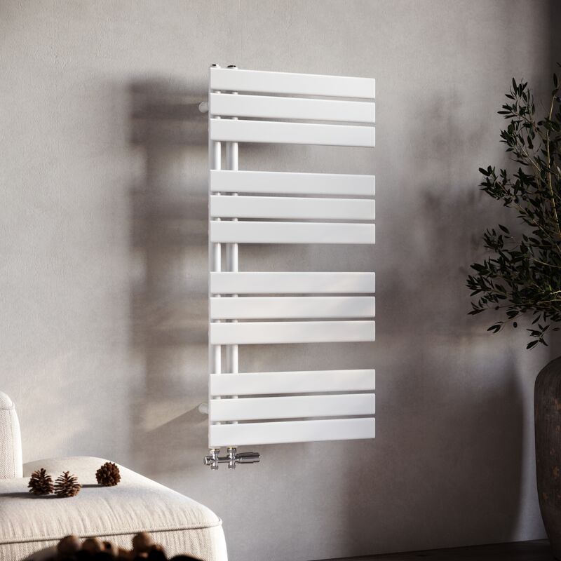 foto del prodotto sonni scaldasalviette acqua calda termoarredo radiatore design laterale verticale scaldasalviette connessione laterale bianca 1038x500mm 394 w
