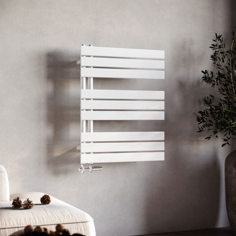 foto del prodotto sonni scaldasalviette acqua calda termoarredo radiatore design laterale verticale scaldasalviette connessione laterale bianca 760x600mm 383 w