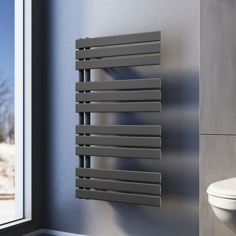 foto del prodotto sonni termoarredo scaldasalviette 1038x600m antracite radiatore acqua calda design laterale verticale scaldasalviette connessione laterale