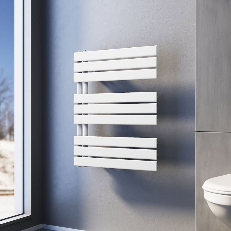 immagine 0 del prodotto sonni termoarredo scaldasalviette 76x60cm bianca radiatore acqua calda design laterale verticale scaldasalviette connessione laterale