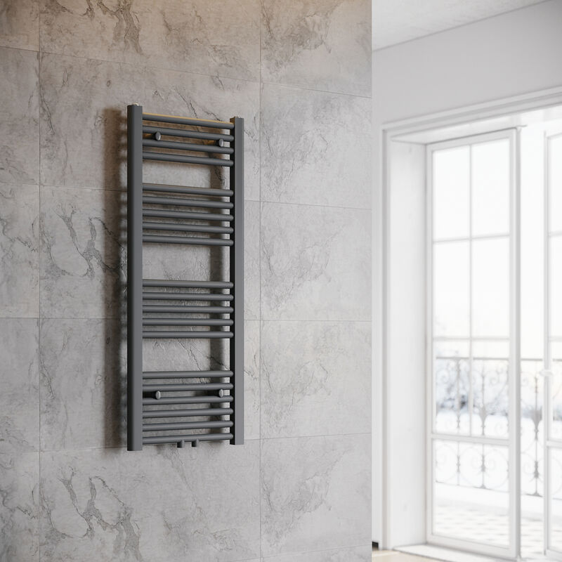 foto del prodotto sonni termoarredo scaldasalviette radiatore ad acqua calda bagno collegamento intermedio 1000x400mm grigio antracite