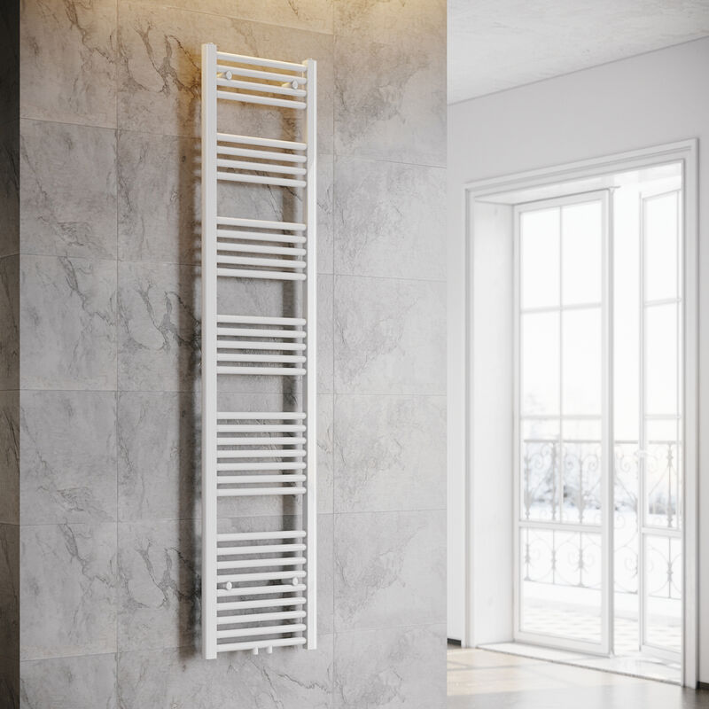 foto del prodotto sonni termoarredo scaldasalviette radiatore ad acqua calda bagno collegamento intermedio 1800x400mm bianco