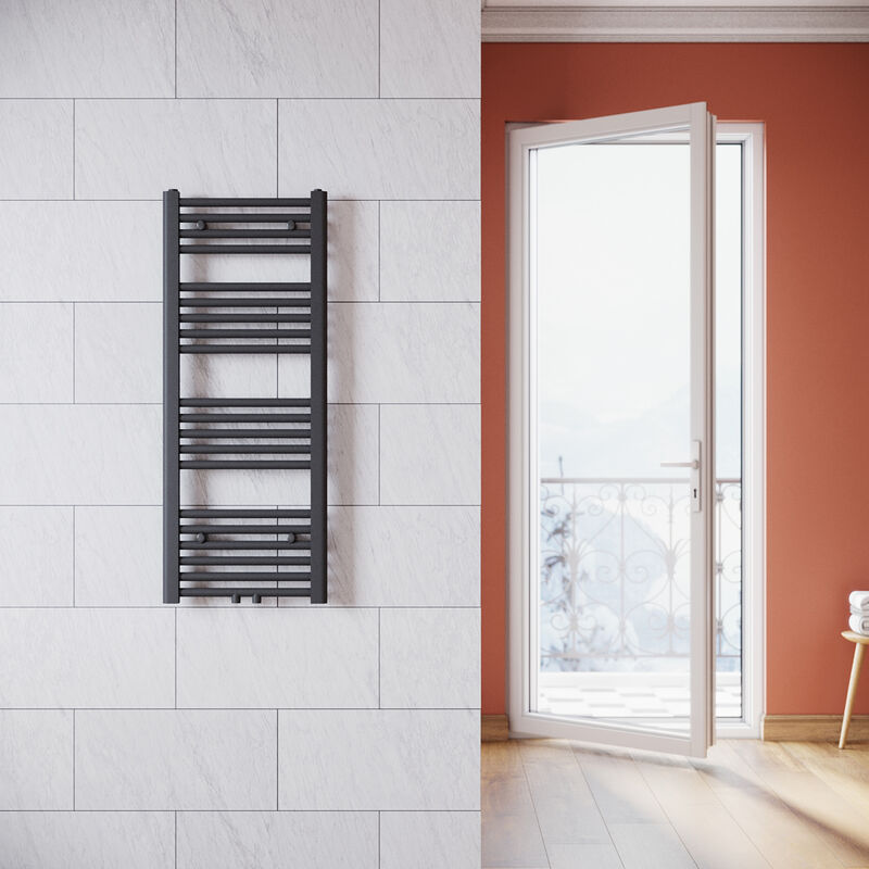 foto del prodotto sonni termoarredo scaldasalviette verticale radiatore ad acqua calda antracite connessione centrale 1000x400mm