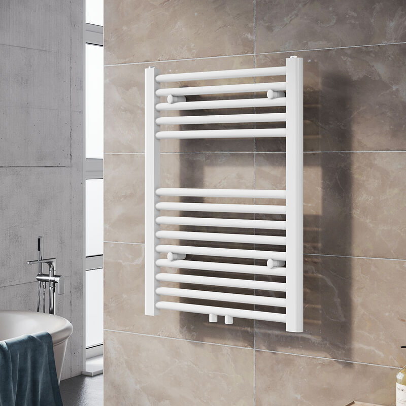 foto del prodotto sonni termoarredo scaldasalviette verticale radiatore ad acqua calda bianco connessione centrale 700x500mm 456w