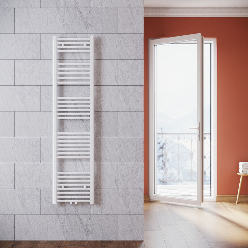foto del prodotto sonni termoarredo scaldasalviette verticale radiatore ad acqua calda blanco connessione centrale 1600x400mm