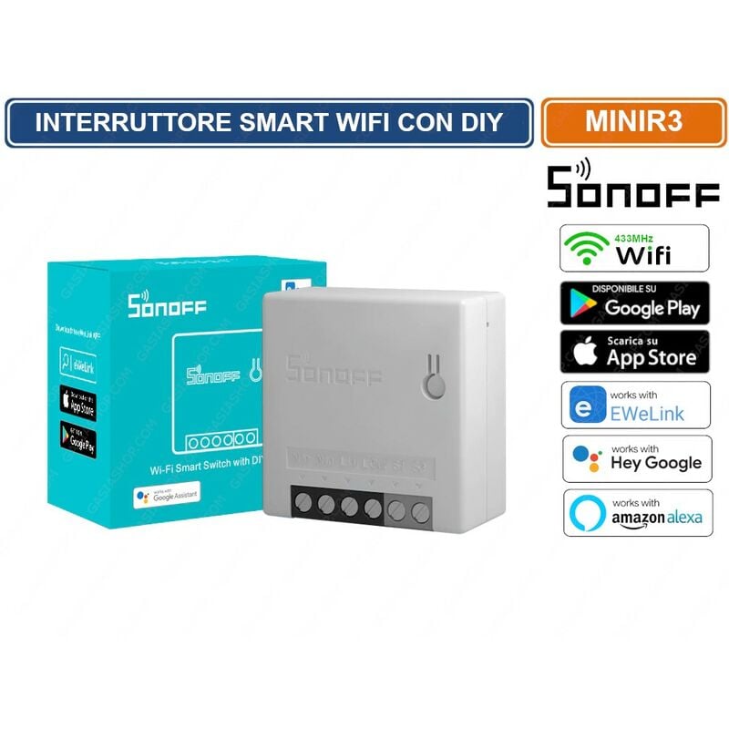 foto del prodotto sonoff minir2 interruttore smart wifi 433mhz con diy gestibile da smartphone