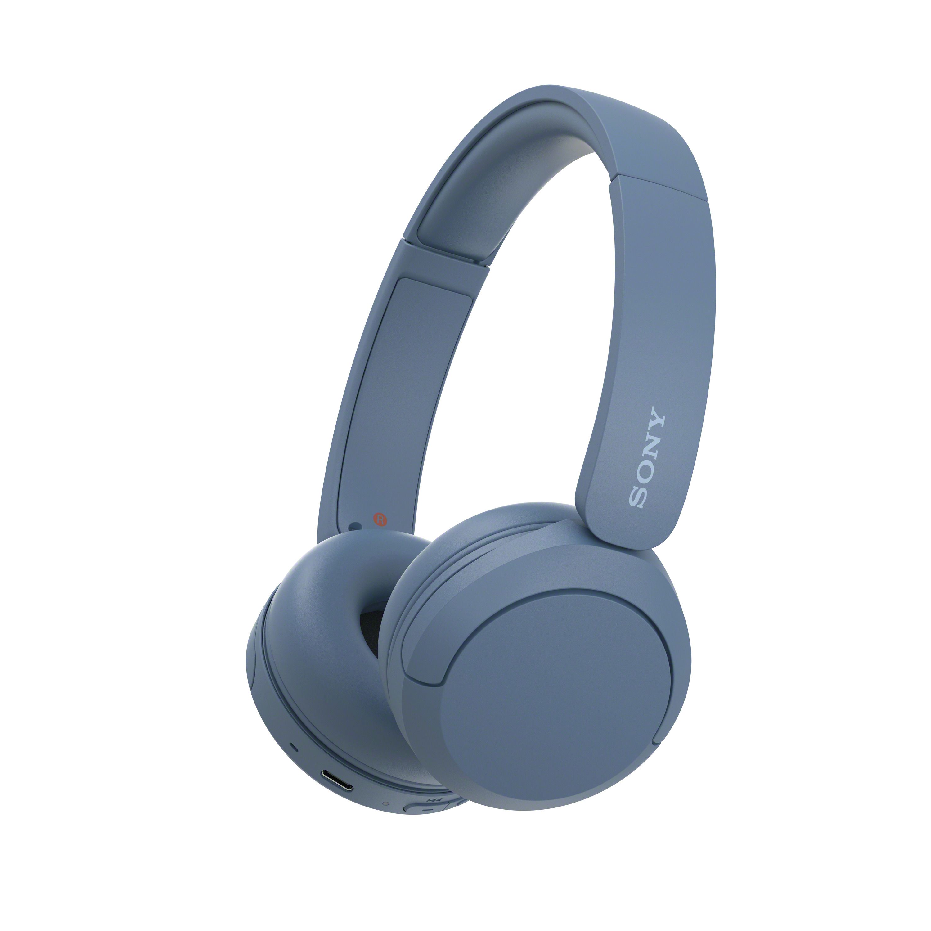 foto del prodotto sony cuffie bluetooth wireless wh ch520 durata della batteria fino a 50 ore con ricarica rapida, stile on ear blu
