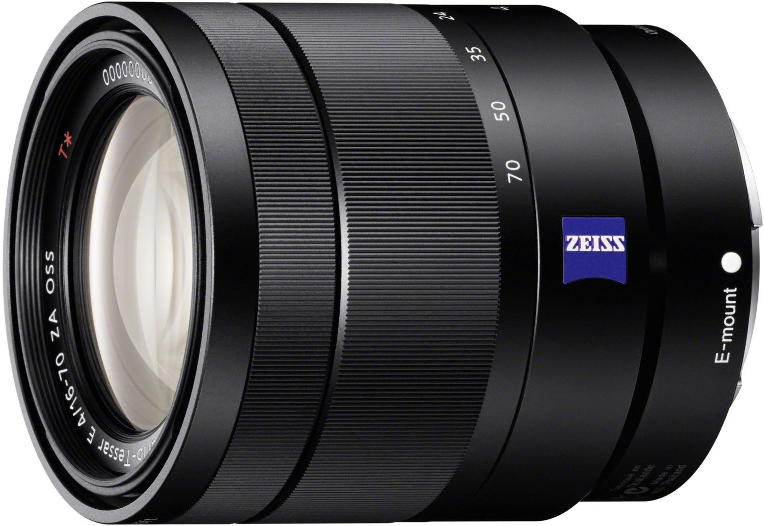 foto del prodotto sony sel1670 z f4 za oss ottica motorizzata attacco e ,aps c zeiss vario tessar 16 70 mm, apertura max f4 , vetro ed extra low dispersion , 308 grammi