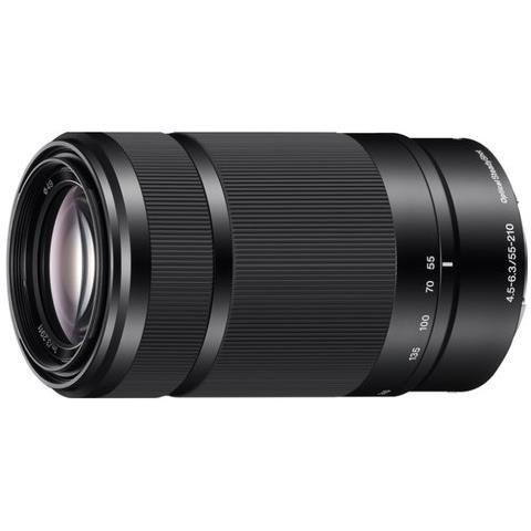 foto del prodotto sony sel55210 teleobiettivo con zoom 55 210 mm f4.5 6.3, aps c, innesto e, nero