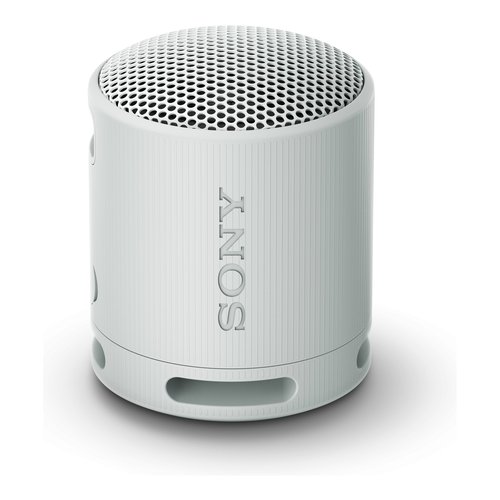 foto del prodotto sony srs xb100 speaker wireless bluetooth, portatile, leggero, compatto, da esterno, da viaggio, resistente ip67 impermeabile e antipolvere, batteria da 16 ore, cinturino versatile, chiamate in vivavoce grigio