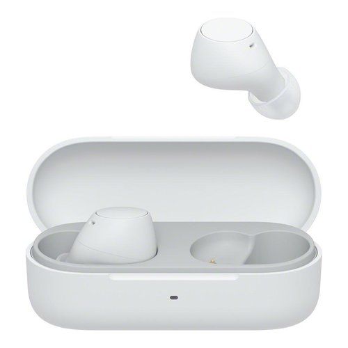 foto del prodotto sony wf c510 cuffie true wireless suono di alta qualit , equalizzatore personalizzabile, design confortevole, batteria da 22 ore, ricarica rapida, connessione multipoint bluetooth, ambient sound mode, spotify tap, classificazione ipx4 bianco