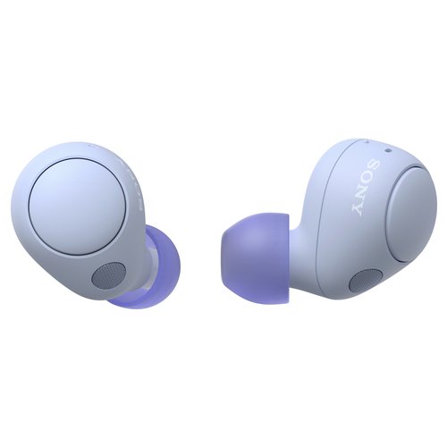 foto del prodotto sony wf c700n cuffie con cancellazione del rumore true wireless comfort e stabilit per tutto il giorno durata della batteria fino a 15 ore con custodia di ricarica lavanda