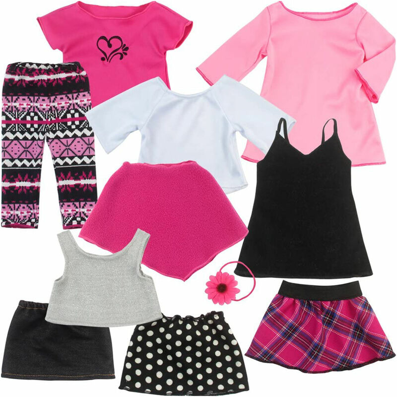 foto del prodotto sophia s by teamson kids 11 pezzi primavera primavera per 18 bambole, rosa nero