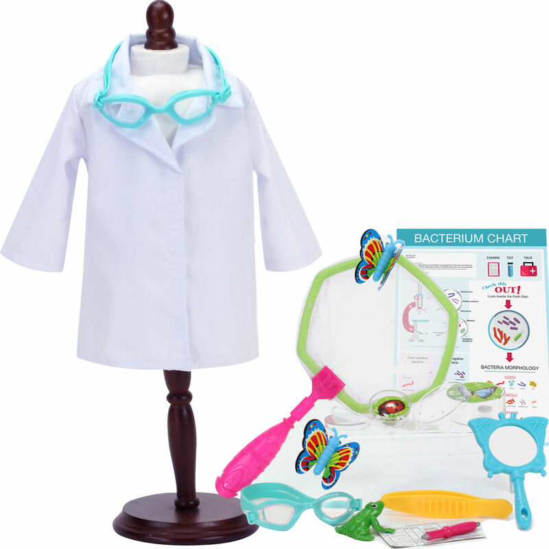 foto del prodotto sophia s by teamson kids 18 doll 14 pcs smithsonian biologist play set, multicolore