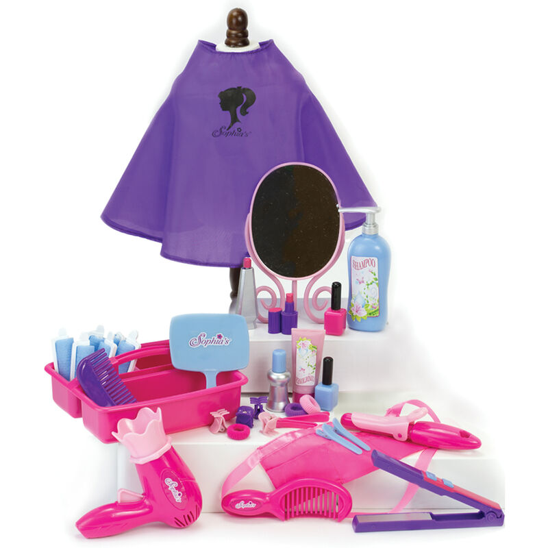 foto del prodotto sophia s by teamson kids hair salon complete 30 pezzi play set per bambole da 18 