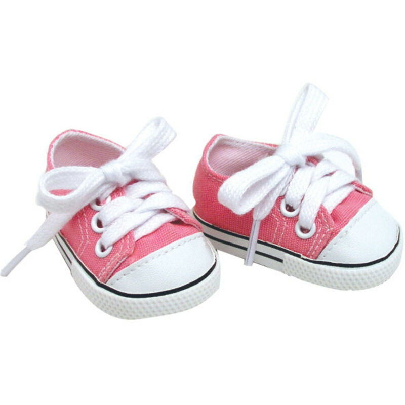 foto del prodotto sophia s by teamson kids kids light rosa sneaker sneaker con lacci per bambole da 18 
