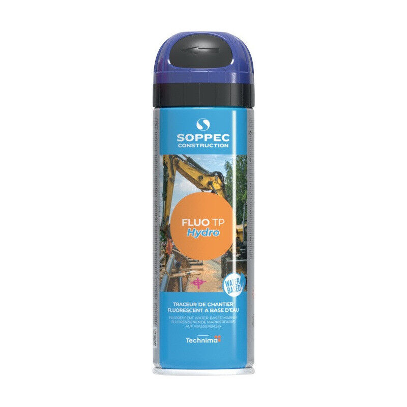 foto del prodotto soppec spray de marquage de chantier fluo tp hydro bleu fluo 500ml bombe a rosol par 12 