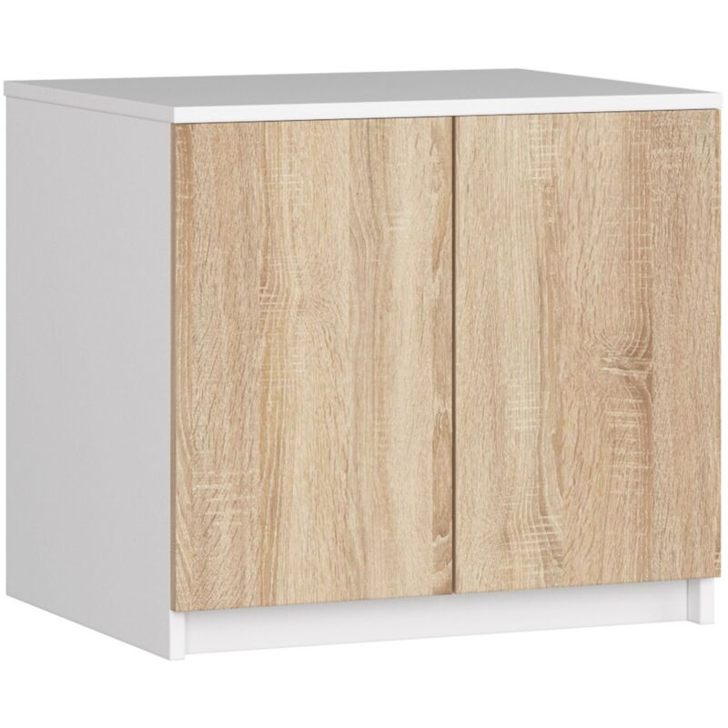 foto del prodotto sopralzo per armadio akord s60 bianco 60 cm 2 ante inserto frontale sonoma quercia 60x51x55 cm