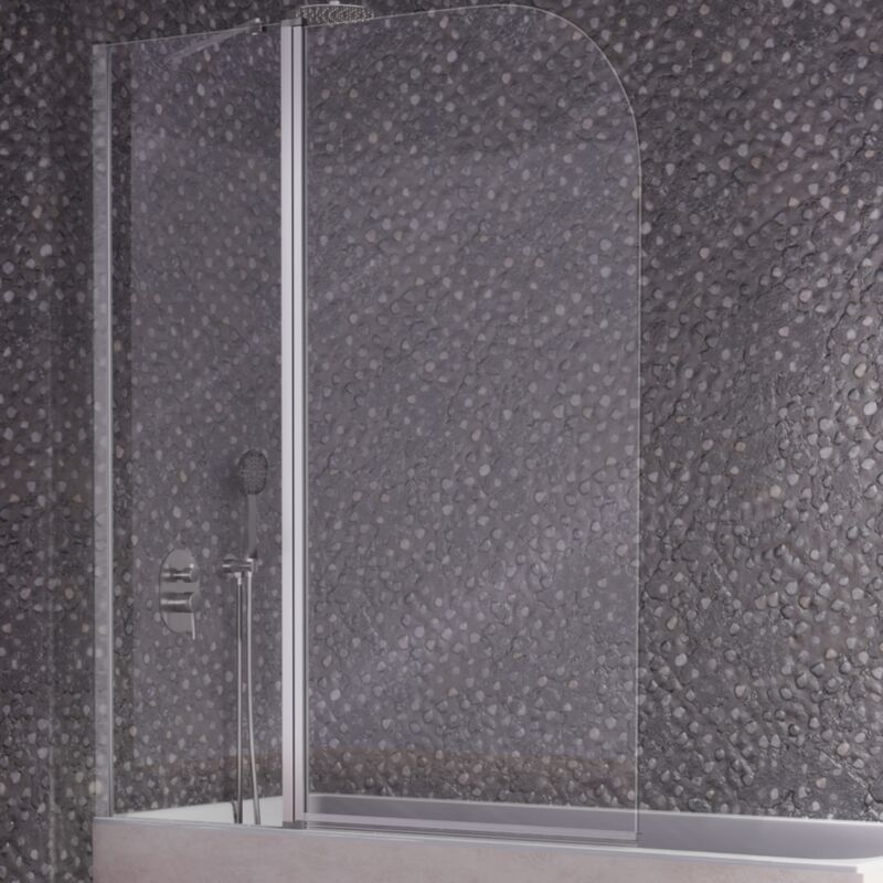 foto del prodotto sopravasca con lato fisso e porta girevole rita 120 x 150 cm