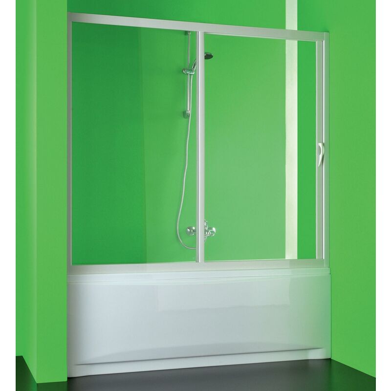 foto del prodotto sopravasca lineare 170x150 cm 1 anta scorrevole in pvc h150 cm dorini bianco