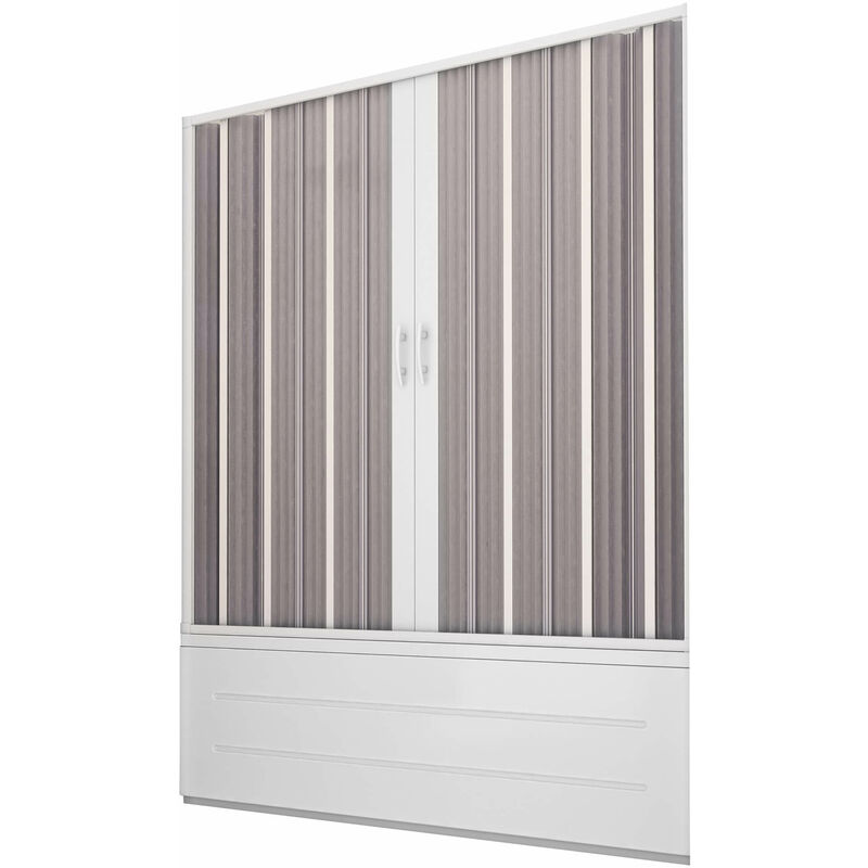 foto del prodotto sopravasca lineare 170x150 cm 2 ante a soffietto in pvc apertura laterale h150 cm dorini bianco