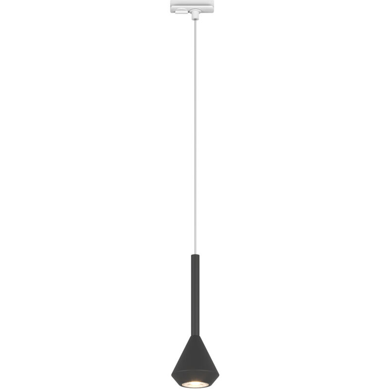 foto del prodotto sopsensione binario moderna aygo metallo bianco nero 1 luce gu10