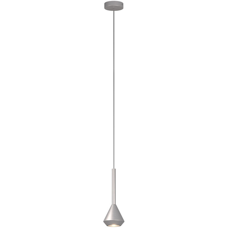 foto del prodotto sopsensione moderna aygo metallo color alluminio 1 luce gu10