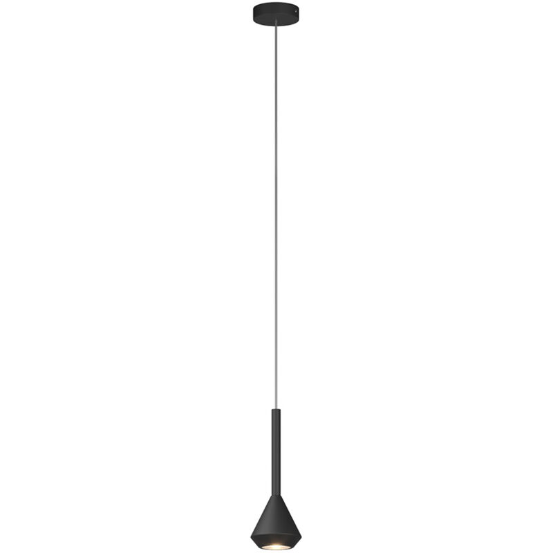foto del prodotto sopsensione moderna aygo metallo nero 1 luce gu10
