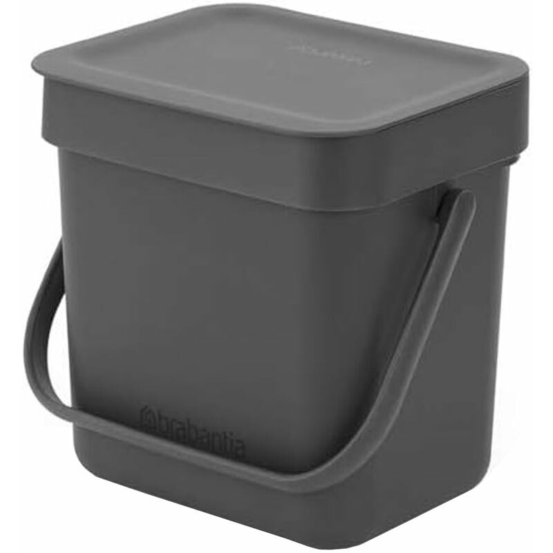 foto del prodotto sort go composteur cuisine gris 3l poubelle de table avec couvercle et poign e brabantia