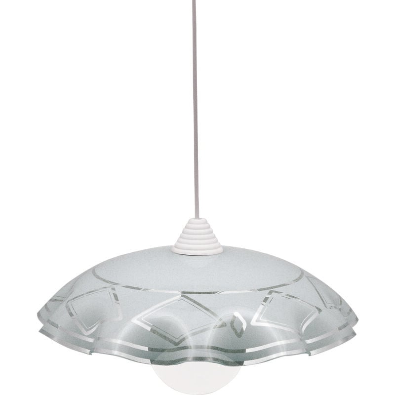 foto del prodotto sosp.d50 1xe27 m.bi v.lastra bianco - e energy