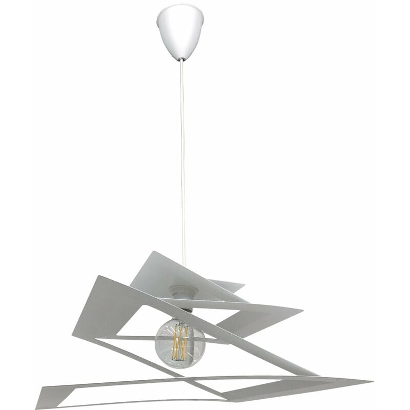 foto del prodotto sospensione 1xe27 montatura quadro bianco e energy fabiola